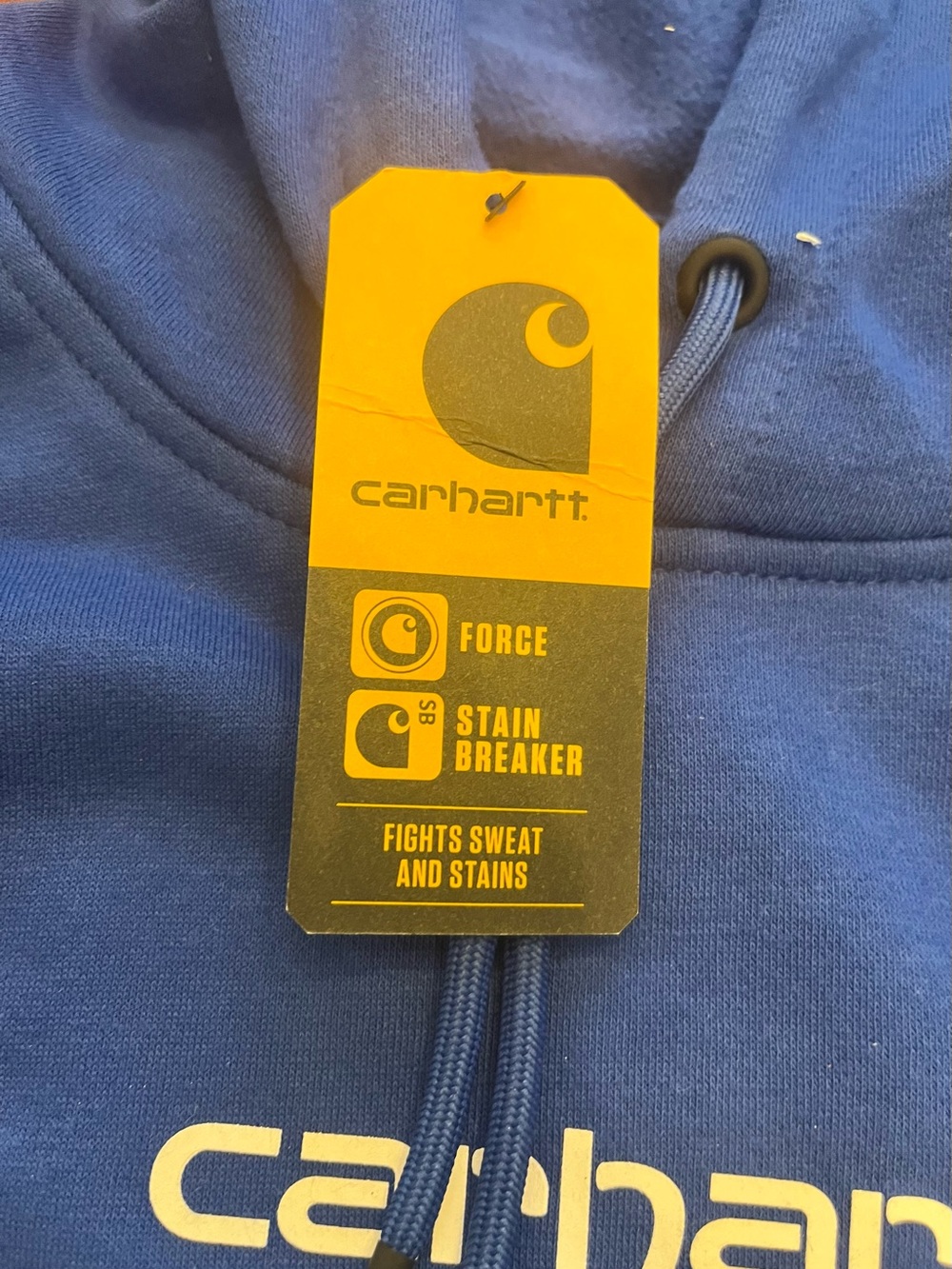 Carhartt Royal Blue Logo Hoodie - Picture 3 of 3